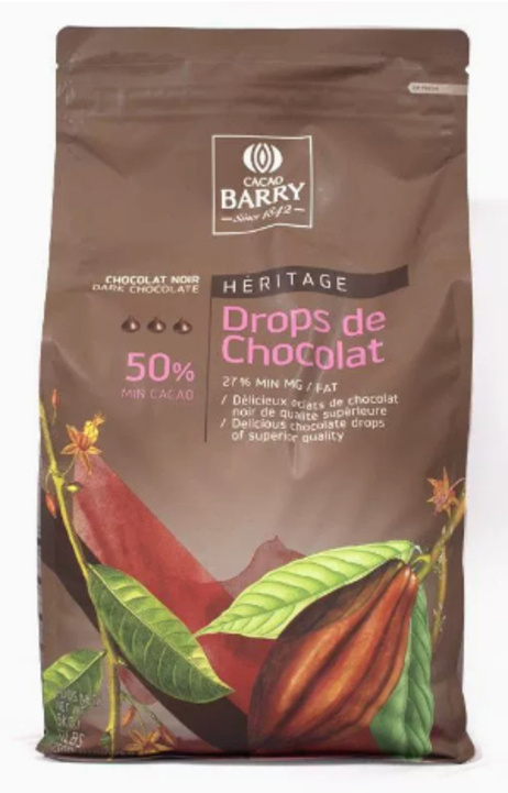 可可百利 50%入炉滴状黑巧克力粒 5kg*4包