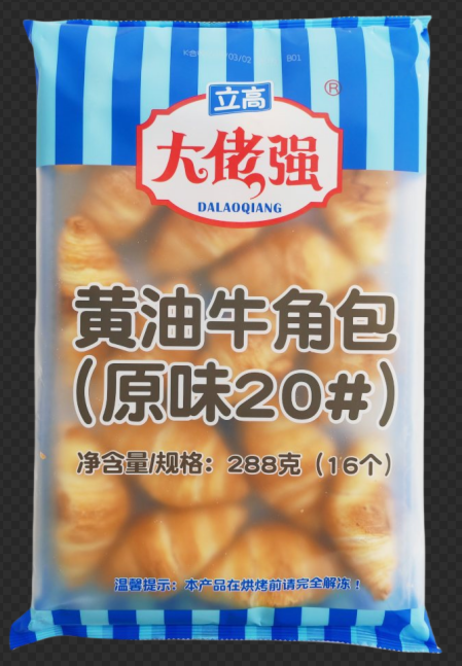 大佬强 牛角包（原味） 6包*16个*18g