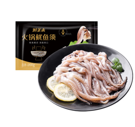 鲜美来 火锅鱿鱼须200g*20包/箱