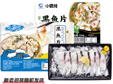 小霸龙 免浆黑鱼片250g/袋*25袋/件
