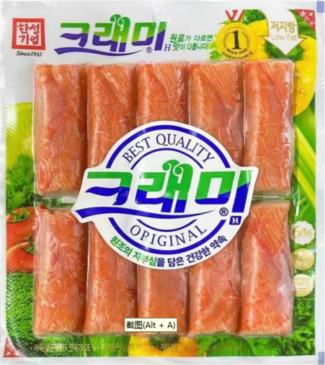 韩星 蟹味棒（鱼糜制品）（180g*20袋/箱）