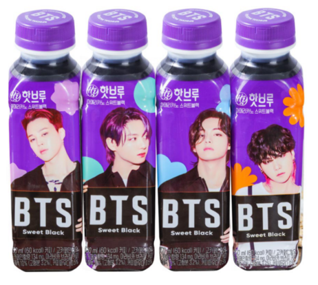 韩星 咿吃吻BTS美式香甜黑咖啡饮料（350ml*20瓶/箱）