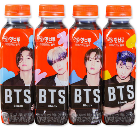 韩星 咿吃吻BTS美式黑咖啡饮料（350ml*20瓶/箱）
