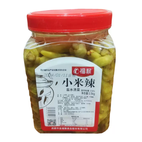 福猴 小米辣 1.5kg*6瓶/箱