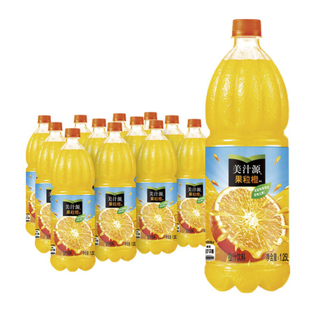 美汁源 果粒橙饮料1.25L*12瓶/箱