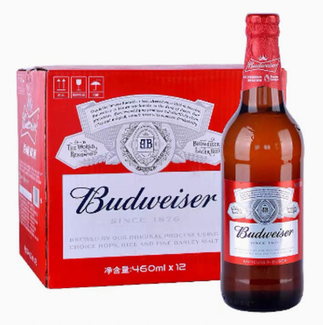 百威 Budweiser 啤酒 460ml*12瓶