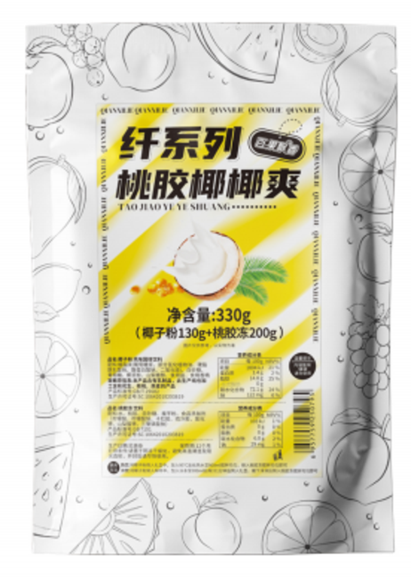 百果飘香 桃胶椰椰爽330g*32