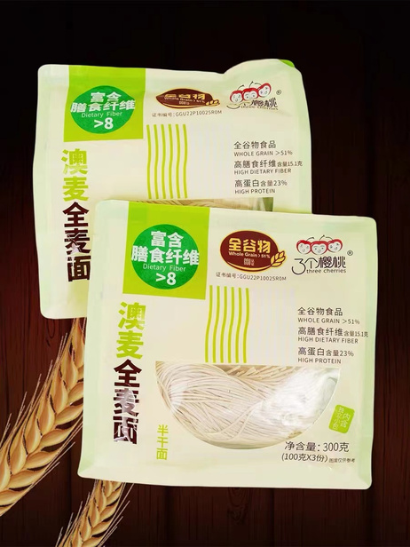 三个樱桃 全谷物澳麦全麦面300g*24
