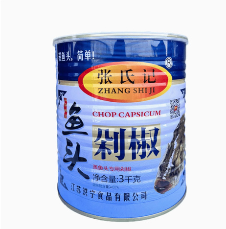张氏记 鱼头剁椒（青）3kg*4罐/箱