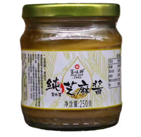 富味乡 富味郷纯芝麻酱 250g*12瓶/箱